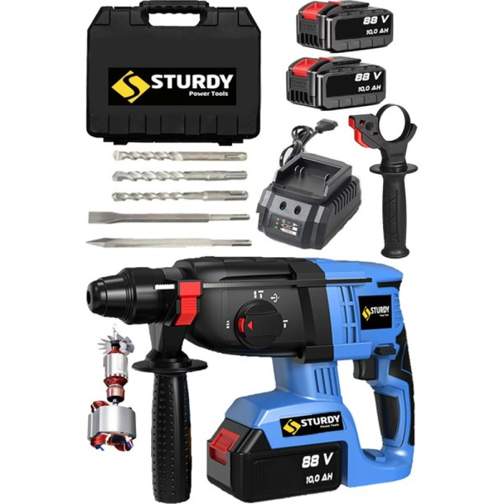 Sturdy Jt Seri Kömürsüz Motor Şarjlı Kırıcı Delici Matkap Hilti Çift Akülü Çantalı 0023TH Matkaplar Fiyatı