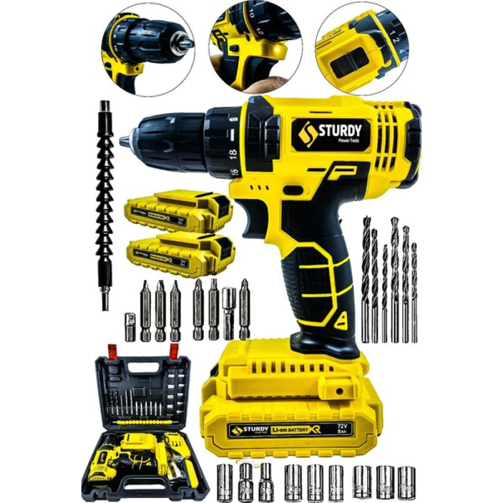 Sturdy Mtkp 58 V 5 Ah Şarjlı Çift Akülü Matkap Matkaplar Fiyatı