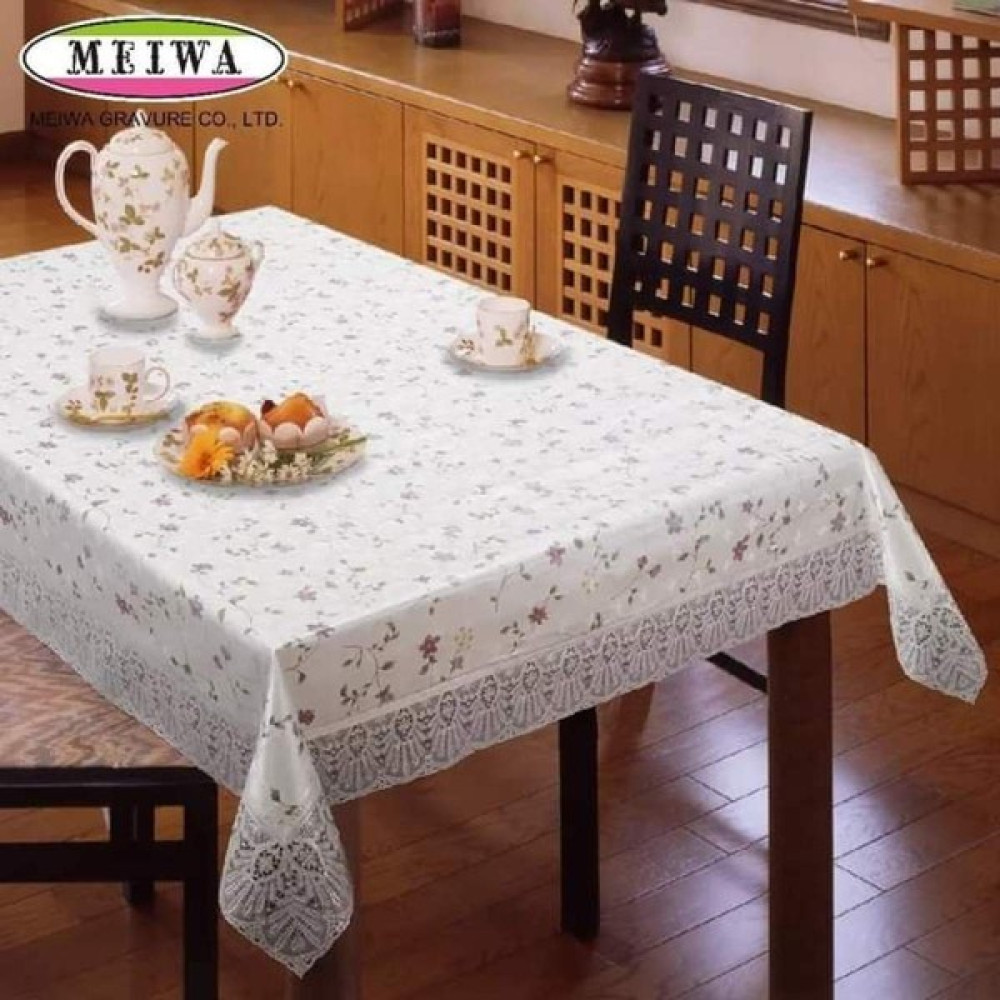 Style Meiwa Inci Lüx Lace Astarlı Leke Tutmaz Kaymaz Silinebilir Masa Örtüsü 6 ve 8 Kişilik - Renkli - 133 x 178 cm Masa Örtüsü Fiyatı