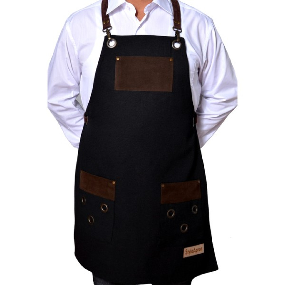 Styleapron Barista Cafe-Restaurant-Berber-Kuafor-Otel-Önlüğü 18_Darıa - Standart - Siyah Mutfak Önlüğü Fiyatı