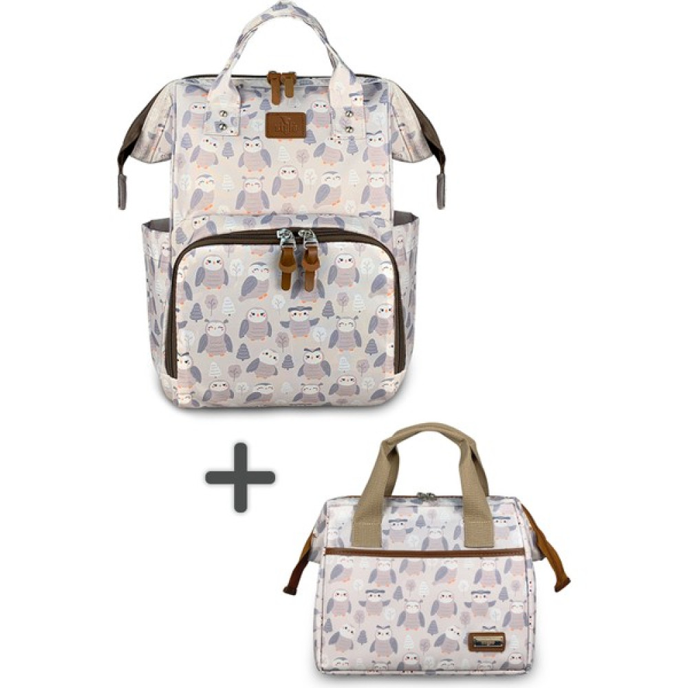 Stylo Paris Anne Bebek Bakım Çantası ve Isı Yalıtımlı Beach Bag Termos Çanta-2'li Takım - Bej - Ekru Bebek Bakım Çantası Fiyatı