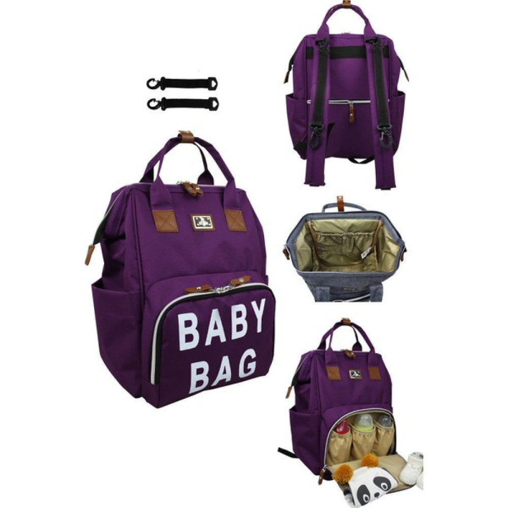 Stylo Roma Baby Bag Anne Bebek Bakım Sırt Çantası -Mor - Mor Bebek Bakım Çantası Fiyatı