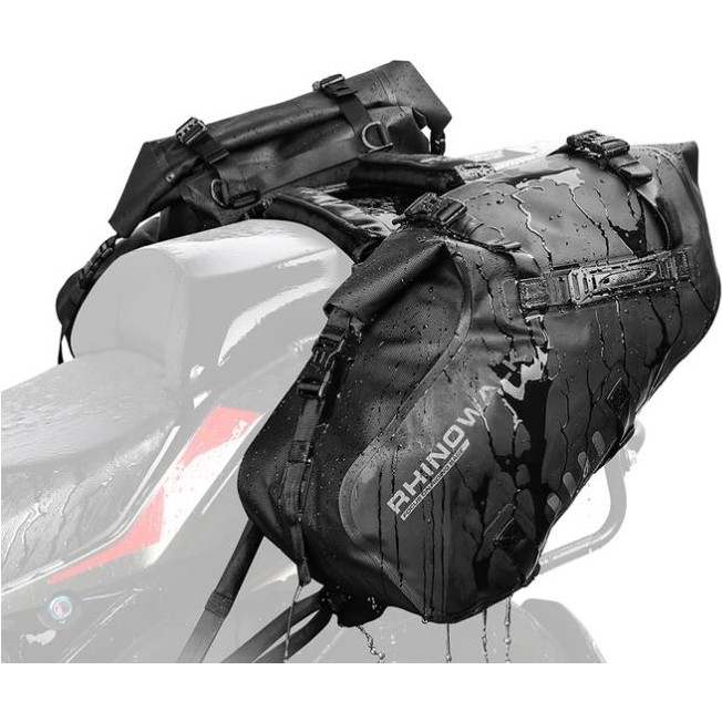 Su Geçirmez Motosiklet Çantası (XL Beden) 24+24=48LITRE Hacim - Siyah Diğer Fiyatı