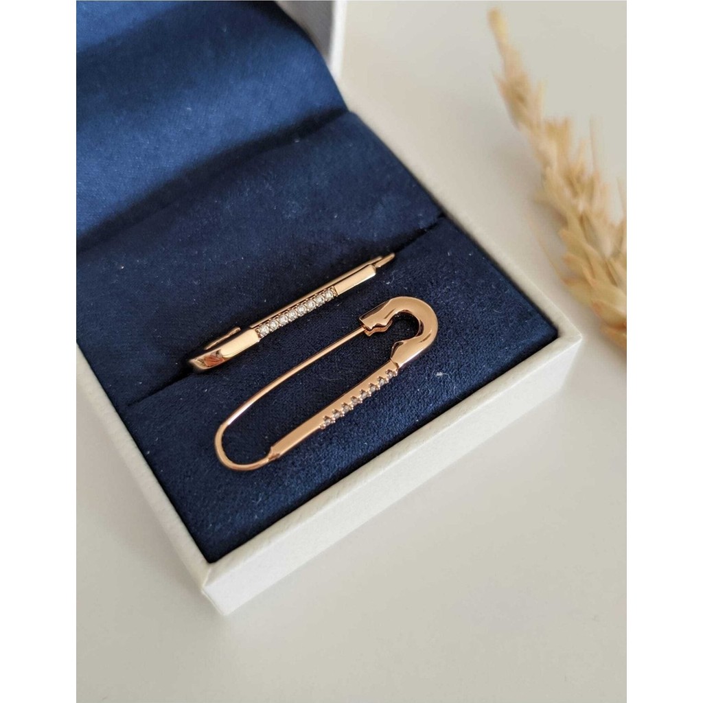 Su Perisi Takı Bijuteri Gold Zirkon Taşlı Çengelli Iğne Firkete Küpe - 1 cm - Altın Bijuteri Küpe Fiyatı