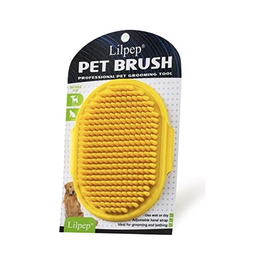 Su Shop Köpek Bakım Fırçası Ayarlanabilir Halka Saplı Yatıştırıcı Kauçuk Tarak (Yurt Dışından) - Sarı Evcil Hayvan Ürünleri Fiyatı
