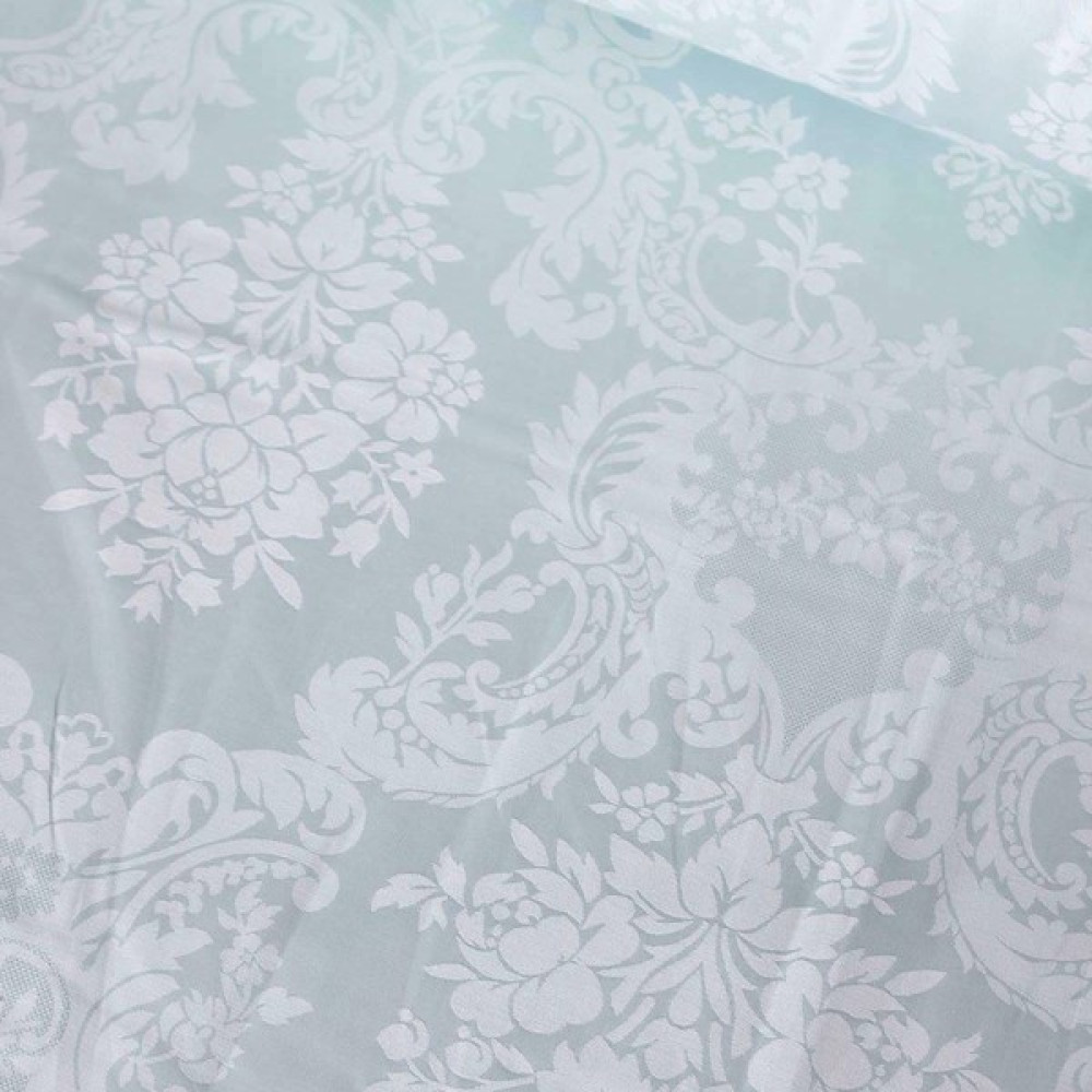 Su Yeşili Damask Pamuk Saten Nevresimlik Kumaş - 240 cm - 1 m Kumaşlar Fiyatı
