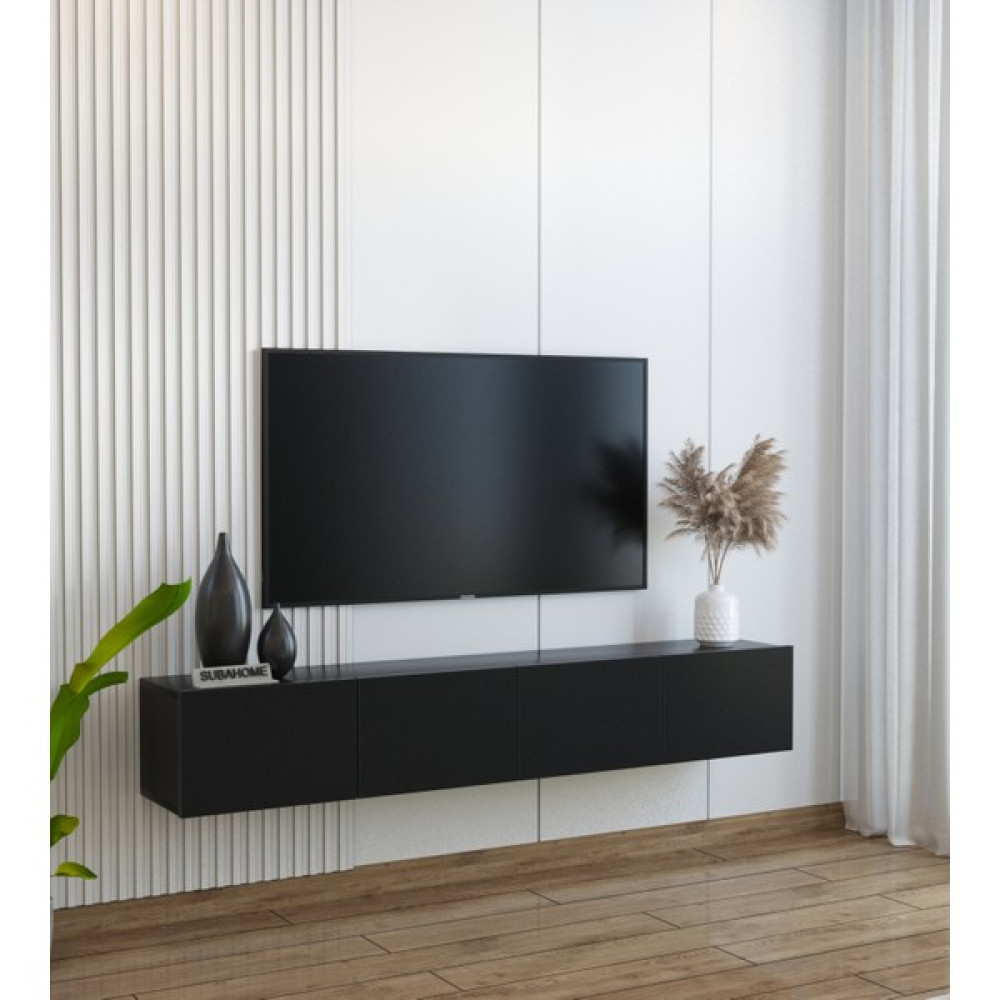 Suba home Duvara Monte Modern Minimalist Siyah Tv Ünitesi Dresuar Mdf 160 cm Tv Ünitesi / Sehpası Fiyatı