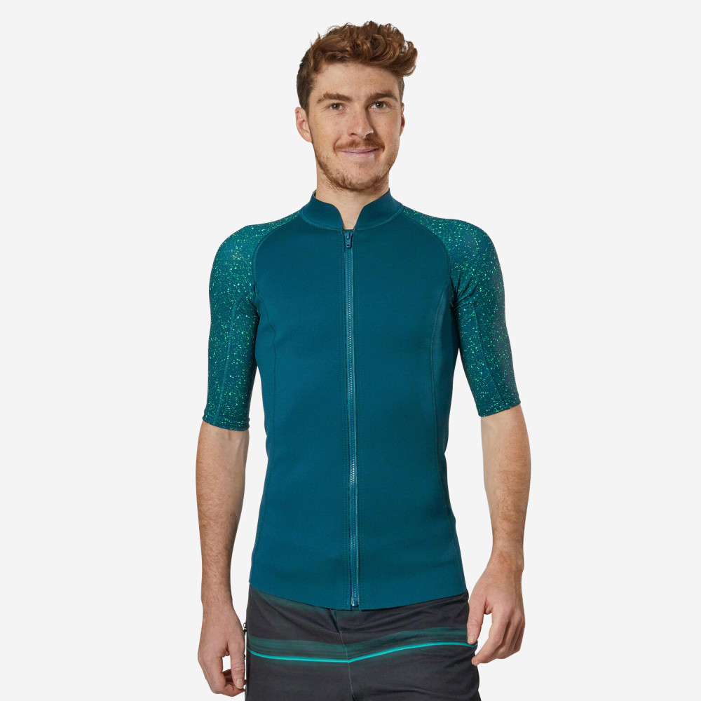 Subea Erkek Slim Fit Kısa Kollu Uv Korumalı Tişört - Lacivert - Desenli - 500 Dalış & Yüzme Malzemeleri Fiyatı