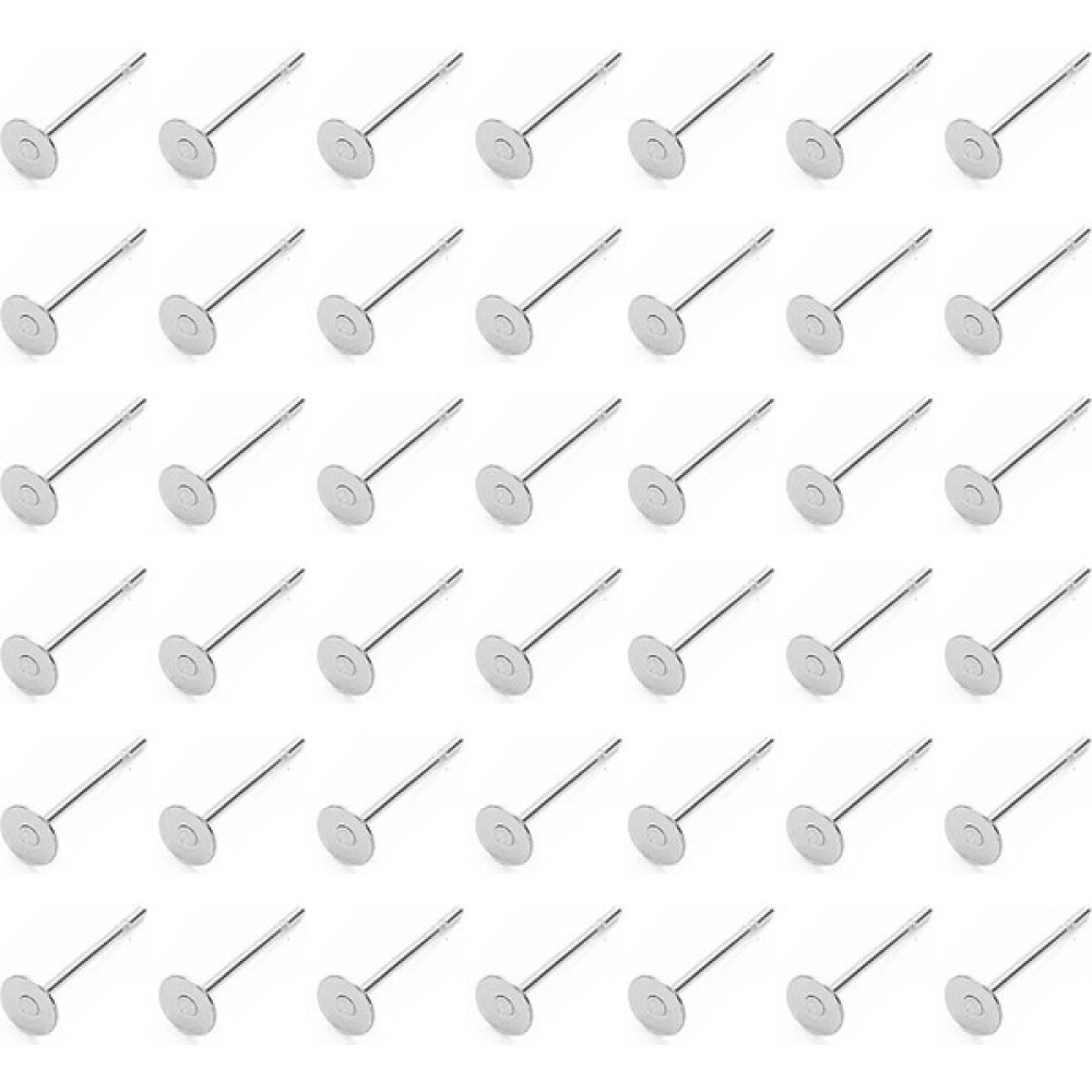 Subu Takı 50 Adet 4 mm Boş Küpe Çivisi Küpe Iğnesi Yapıştırmaya Hazır Küpe Aparatı - 1 Oyun & Hobi Fiyatı