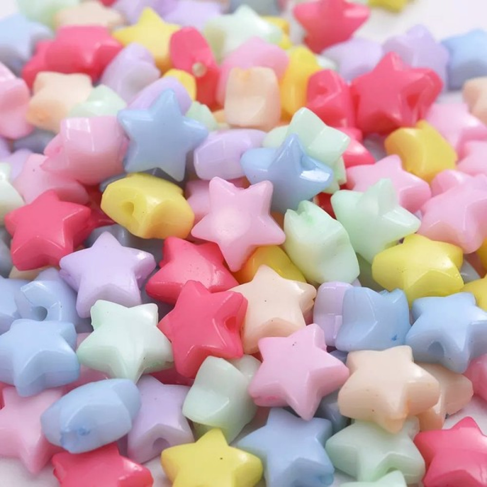 Subu Takı 50 Adet Yıldız Boncuk Pastel Karışık Renk Charm Boncuk 13 mm Oyun & Hobi Fiyatı