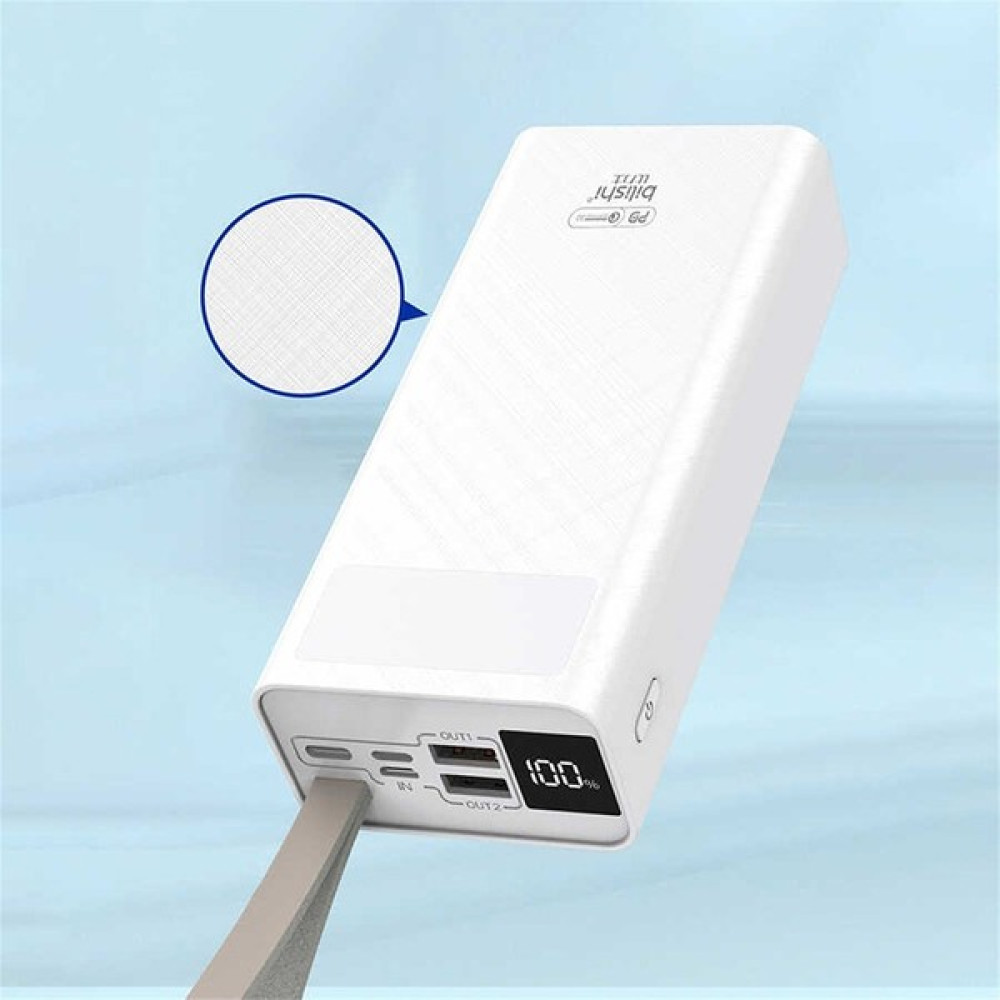 Subzero 30000 Mah Powerbank Qc 3.0 Qualcomm Pd Hızlı Şarj 22.5W LED Işıklı Göstergeli Taşınabilir Powerbank - Beyaz Taşınabilir Şarj Cihazı - Powerbank Fiyatı
