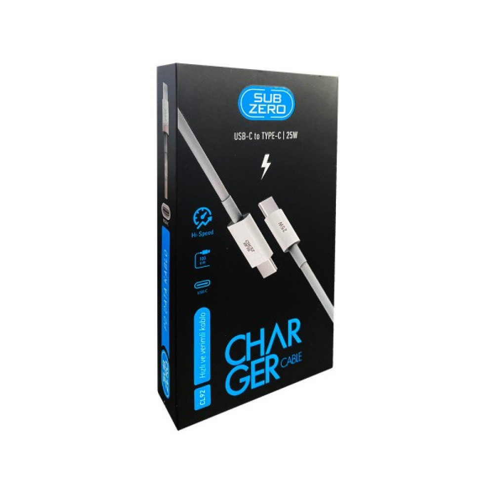 Subzero CL92 25W 1metre Usb-C Type-C Pd Şarj Kablosu Oto Boyaları Fiyatı
