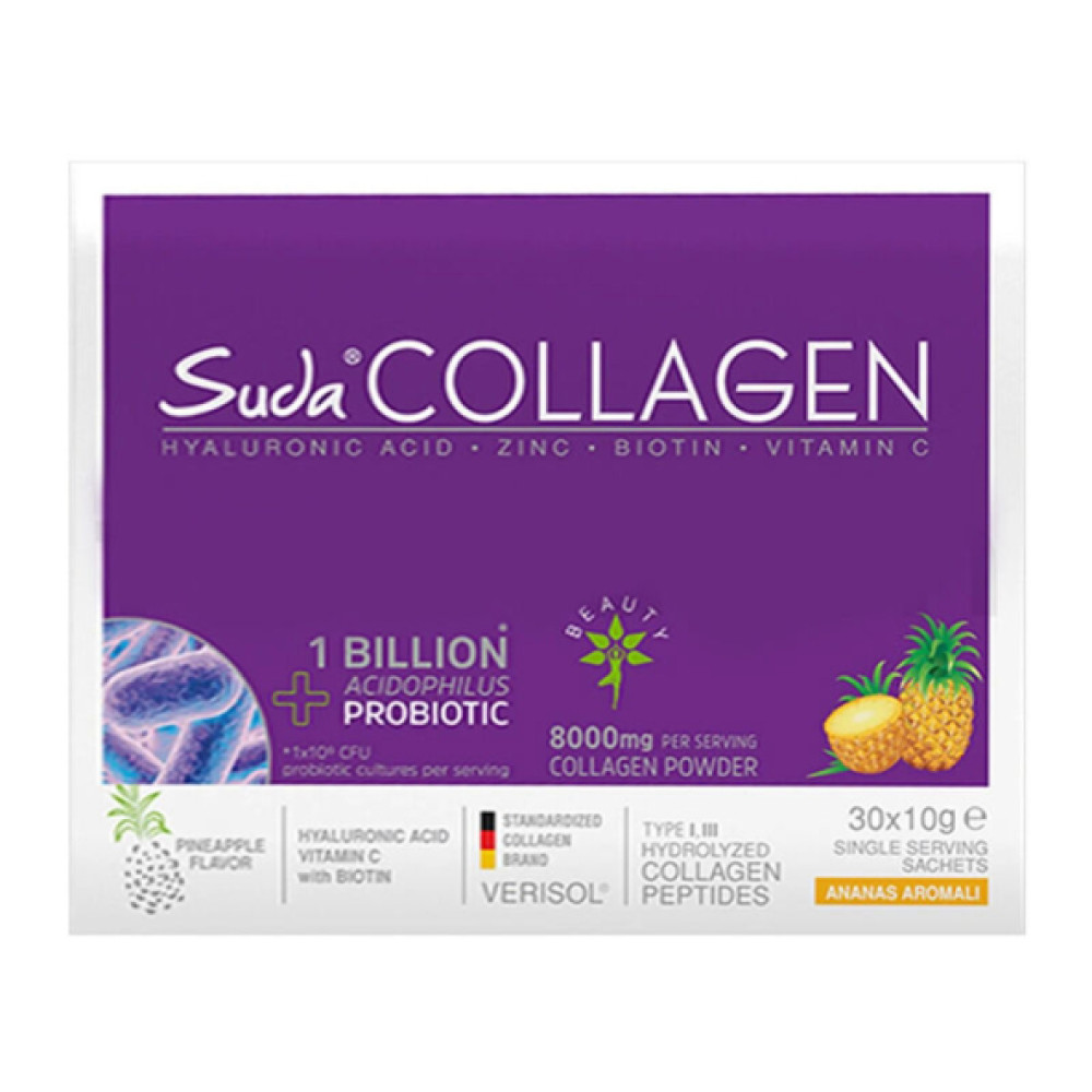 Suda Collagen Probiotic Pineapple Ananas Aromali 10 Gr X 30 Sase Kişisel Bakım Gereçleri Fiyatı