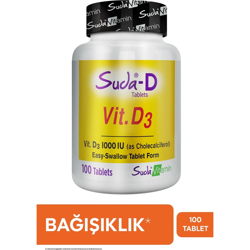 Suda Vitamin D3 100 Tablet - 1 Diğer Fiyatı