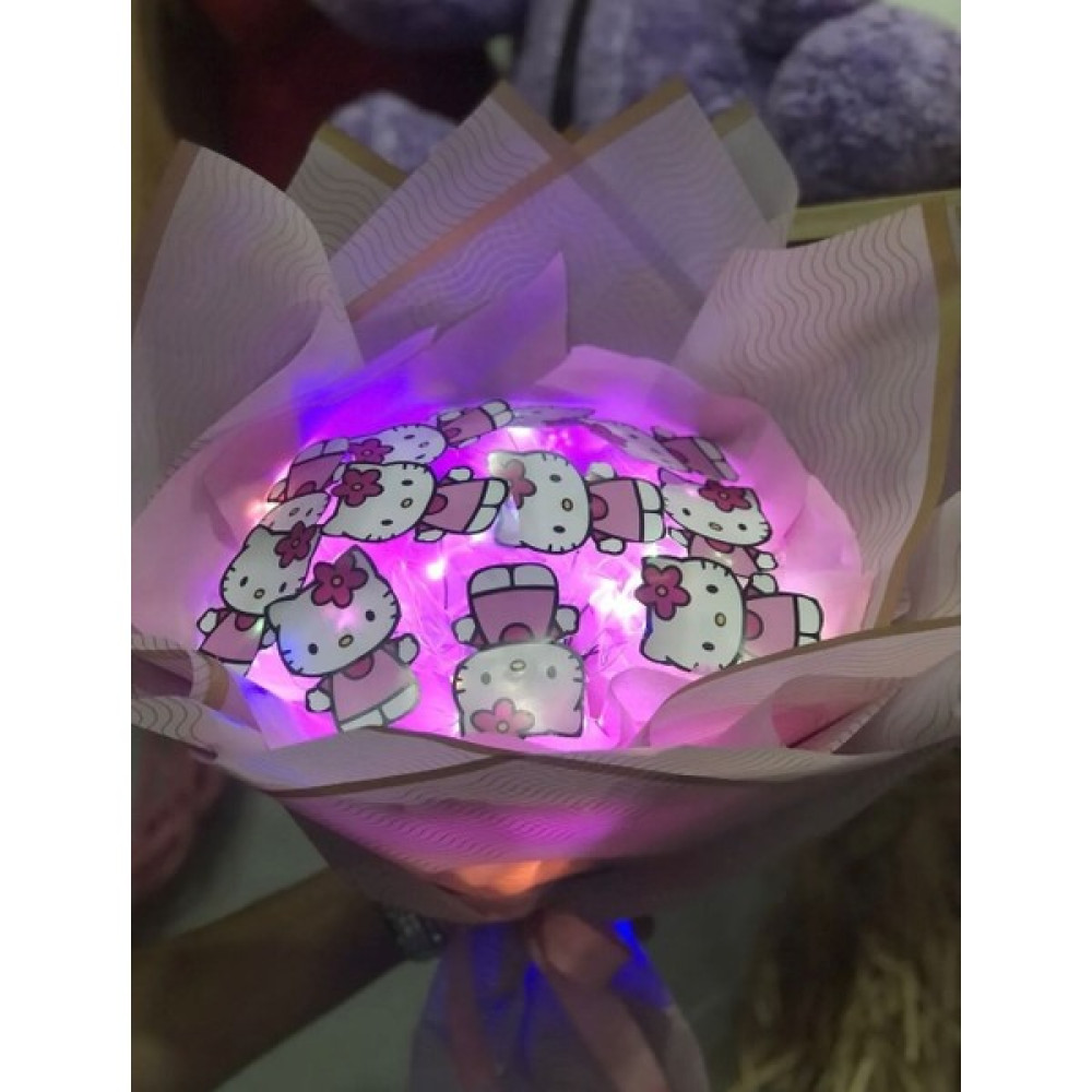 Sudem Çiçek Evi LED Işıklı Hello Kitty Buketi - Pembe Müzik Aletleri Fiyatı