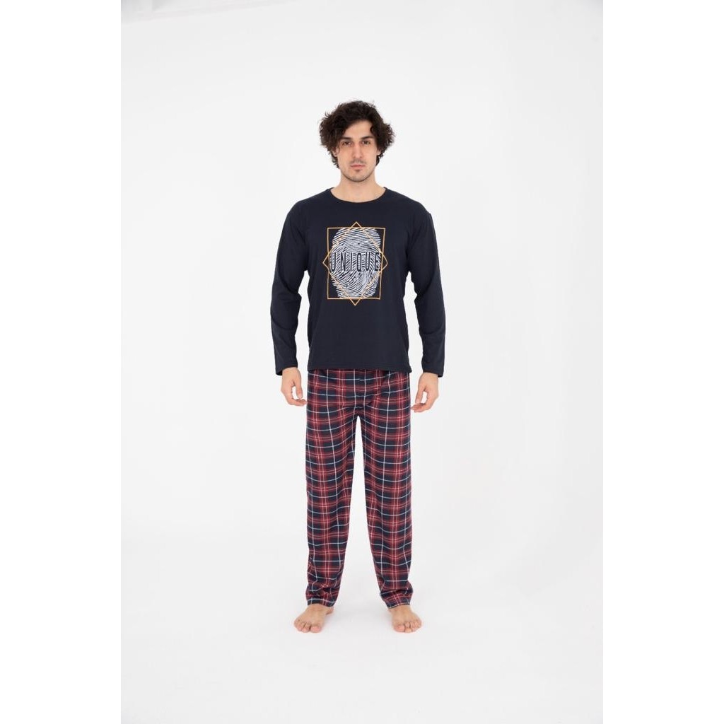 sudem Erkek Ekose Yazlık Uzun Kollu Pamuklu Pijama Takımı Diğer Fiyatı