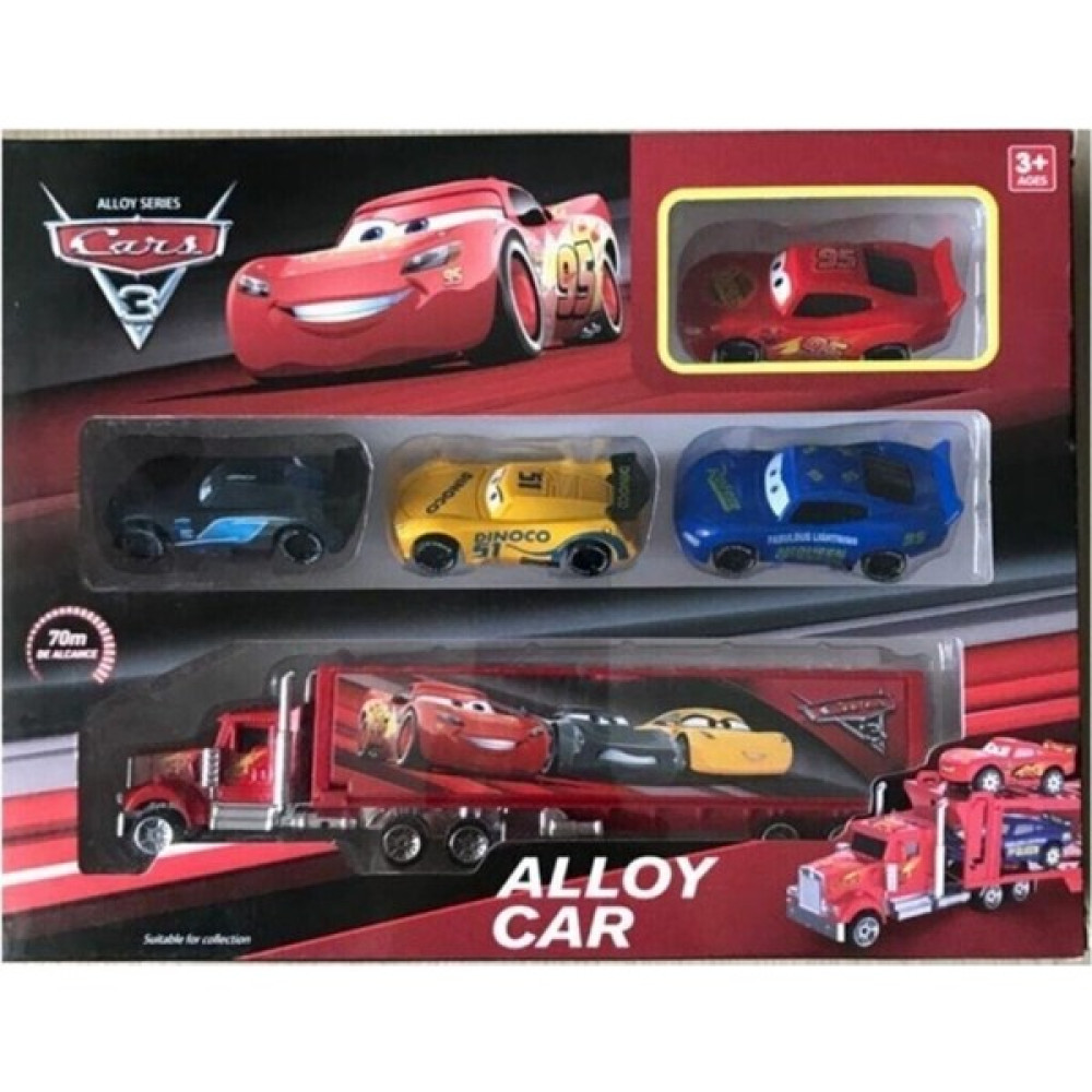 Suden Kırmızı 4 Metal Araçlı Metal Cars Şimşek Mcqueen Tır Kapakları Açılabilen - Renkli Diğer Fiyatı