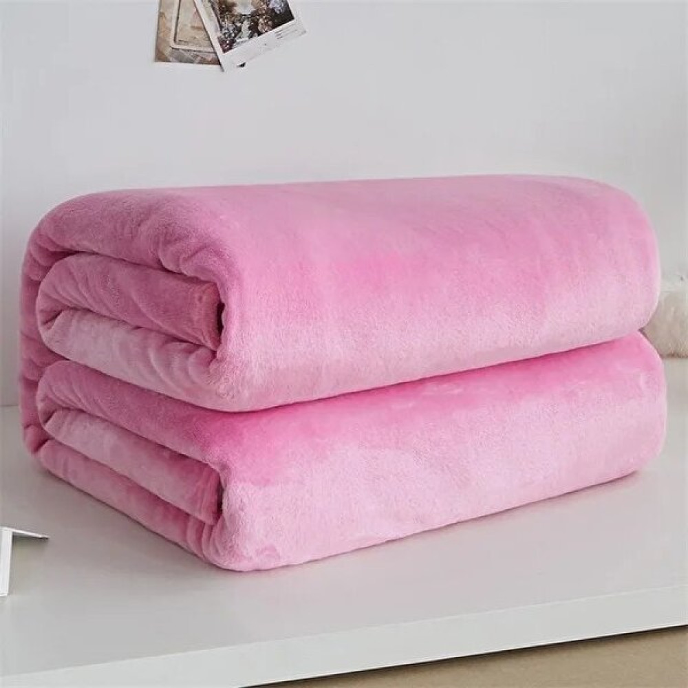 Sudo Kış Flannel Boşlukları Yataşlar 230GSM Blue Soft Warm Thin Coral Fleece Bedspread Sofa Cover Faux Fur Plaid Blanket (Yurt Dışından) - Pembe Battaniye Fiyatı