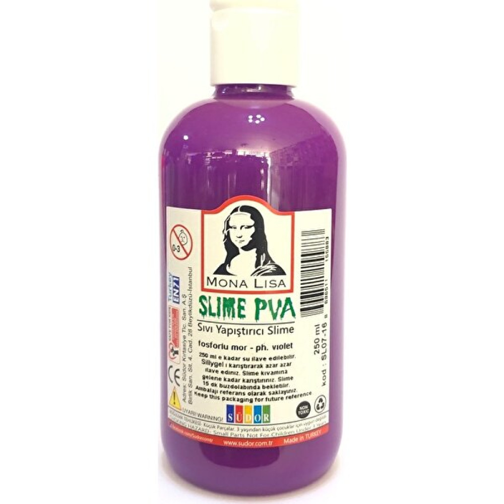 Südor Mona Lisa Slime Slaym Sıvı Yapıştırıcı Fosforlu Mor 250Ml Yapıştırıcı - Tutkal Fiyatı