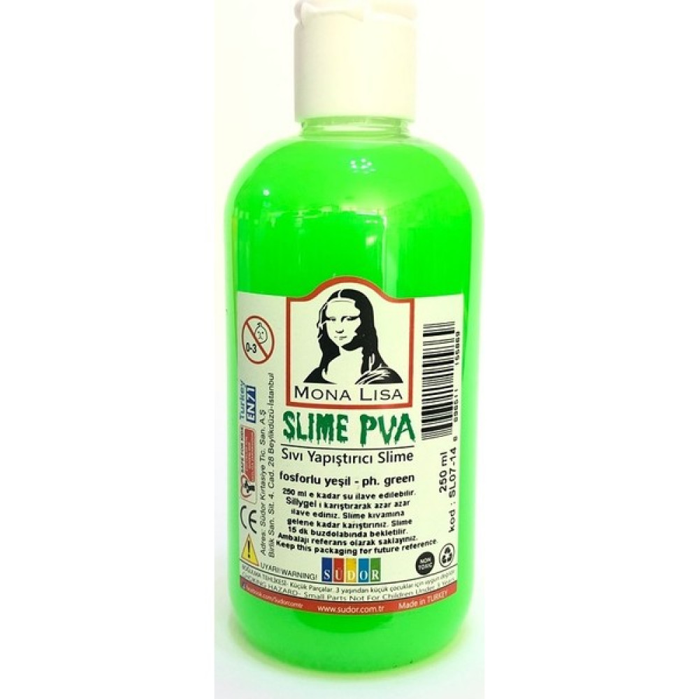 Südor Mona Lisa Slime Slaym Sıvı Yapıştırıcı Fosforlu Yeşil 250Ml Yapıştırıcı - Tutkal Fiyatı