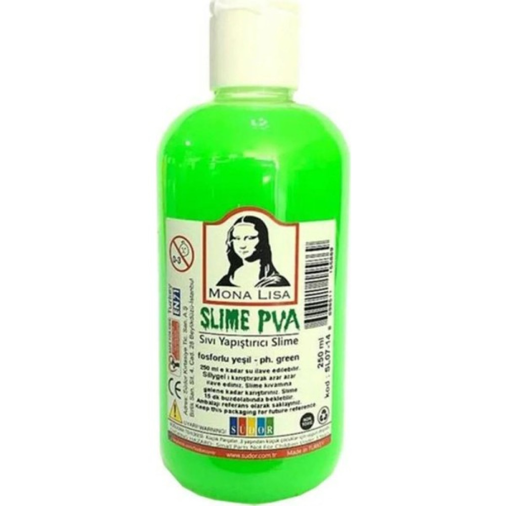 Südor Monalisa Sıvı Slime Pva Hazır Slime Fosforlu 250 ml Yeşil Yapıştırıcı - Tutkal Fiyatı