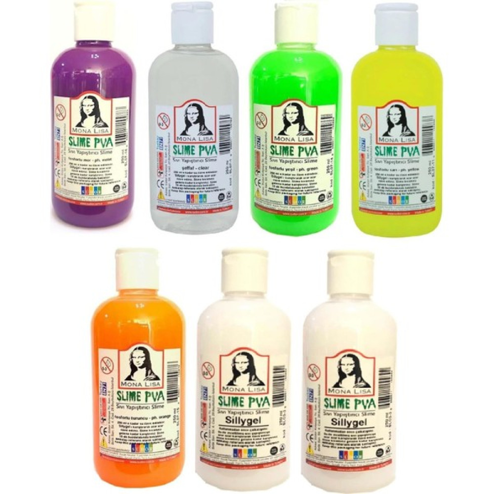 Südor Monalisa Slime Pva Hazır Slime Seti 250 ml 7'li Yapıştırıcı - Tutkal Fiyatı