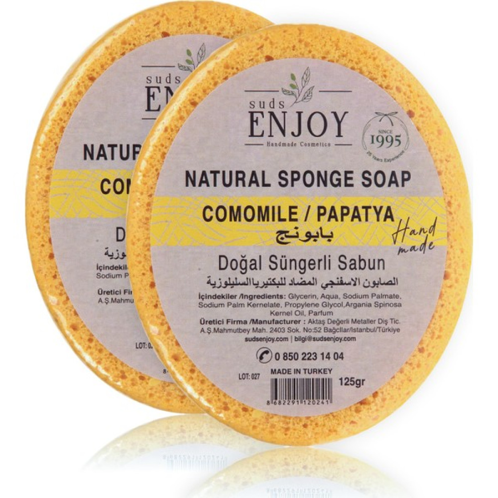 Suds Enjoy Doğal 2 Adet Papatya El Yapımı Süngerli Vücut-Duş Sabunu 2X125GR Oto Boyaları Fiyatı