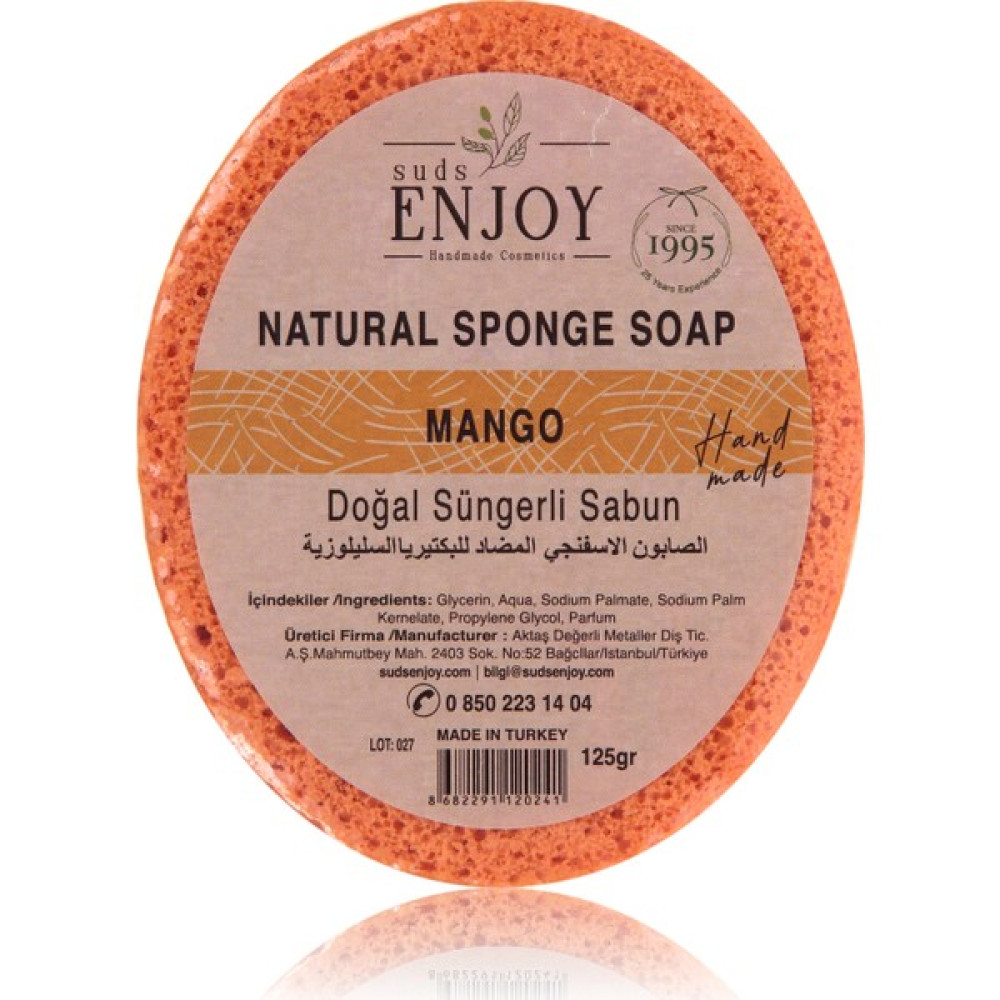 sudsenjoyoil Doğal Sabun Mango El Yapımı Süngerli Vücut Duş Sabunu 125 gr Sabunlar Fiyatı