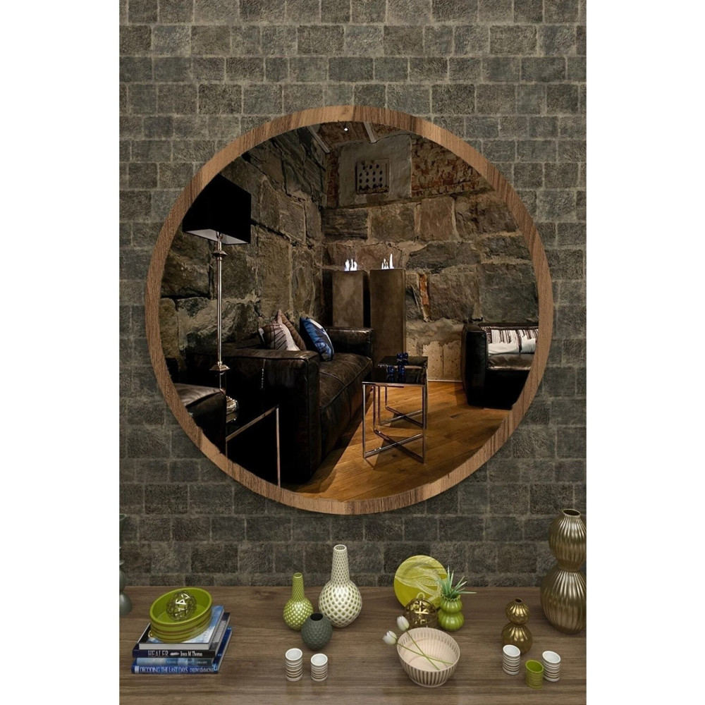 SUEL HOUSE Suel Hause Dekoratif Yuvarlak Antre Hol Koridor Duvar Salon Mutfak Banyo Wc Ofis Aynası 60cm Banyo Aynası Fiyatı