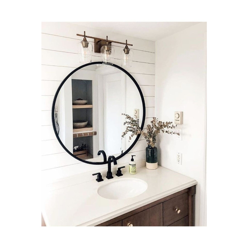 SUEL HOUSE Yuvarlak Ayna 45 cm Siyah Dresuar Hol Koridor Duvar Salon Banyo Wc Ofis Çocuk Yatak Odası Boy Ayna Fiyatı