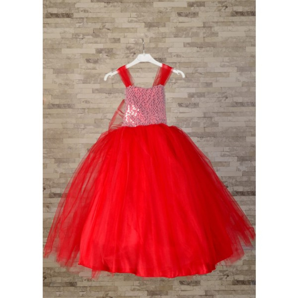 Süer Butik Miss Helina Kırmızı Çocuk Abiye Parti ve Doğumgünü Elbisesi Elbise Fiyatı