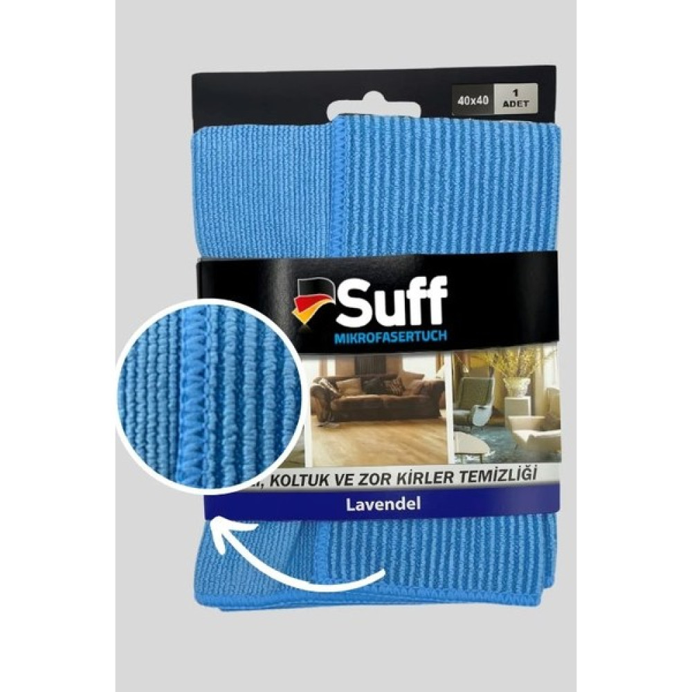 Suff Lavanta Orta Hassas Yüzey Tırtıklı Bez/sihirli Bez/halı-Koltuk Mikrofiber BEZ(40X40CM) Temizlik Malzemeleri Fiyatı