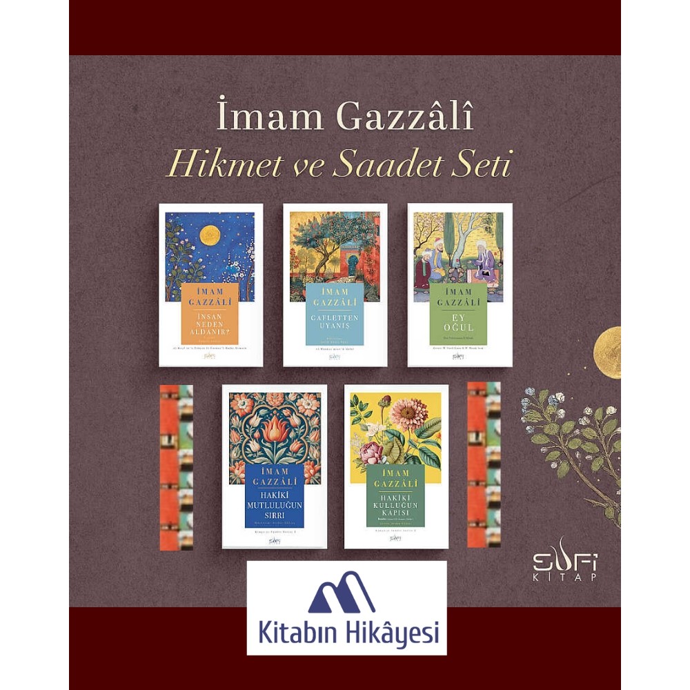 Sufi Kitap Hakiki Kulluğun Kapısı, Insan Neden Aldanır, Gafletten Uyanış, Ey Oğul, Hakiki Mutluluğu Sırrı(5kit) Diğer Fiyatı