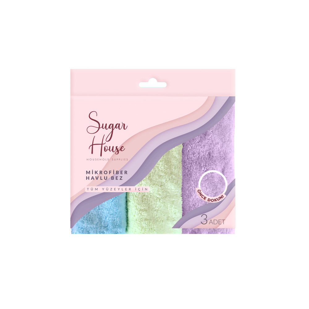 Sugar House Mikrofiber Havlu Bez 3'Lü Temizlik Malzemeleri Fiyatı