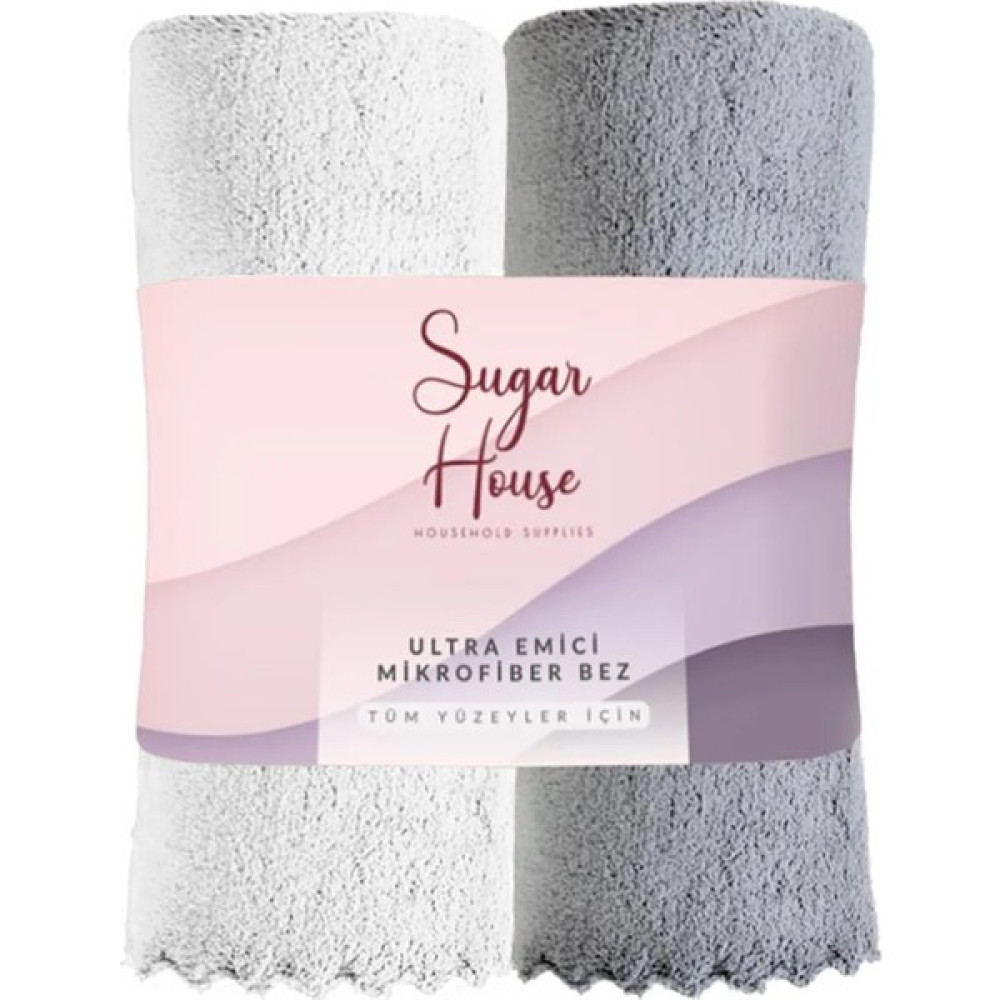Sugar House Ultra Emici 2'li Mikrofiber Bez Tüm Yüzeyler Için - Renkli Oto Bakım Bezleri Fiyatı
