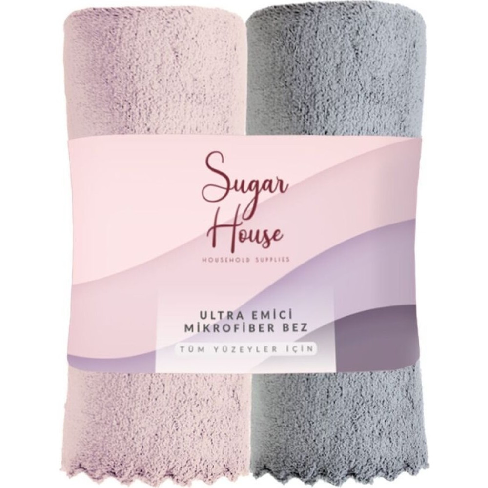 Sugar House Ultra Emici Mikrofiber Bez 2li Tüm Yüzeyler İçin Yüksek Emicilik Özelliği Deterjan ve Temizlik Ürünleri Fiyatı