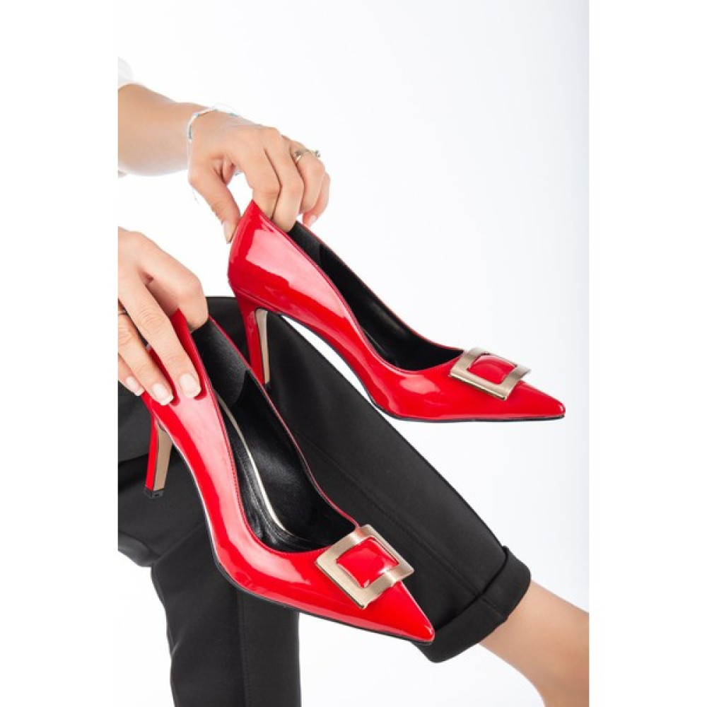 Suins Shoes Chantae Kadın Sivri Yüksek Topuklu Rugan Stiletto Abiye Ayakkabı Topuklu Ayakkabı Fiyatı