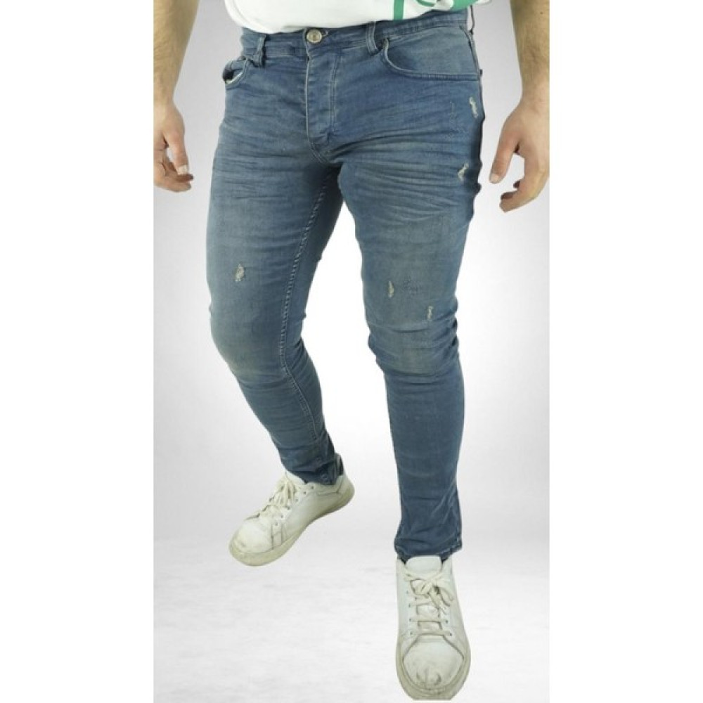 Suint Erkek Jeans Skinny Fit Açık Mavi Tintli Tırnaklı Erkek Jeans / Kot Pantolon Fiyatı