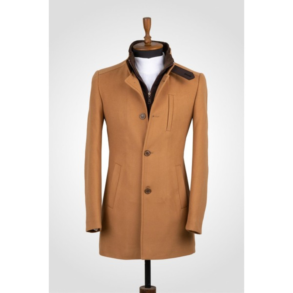 Suitmen Kürklü Yaka Kaşe Kaban A.Camel Erkek Mont Fiyatı