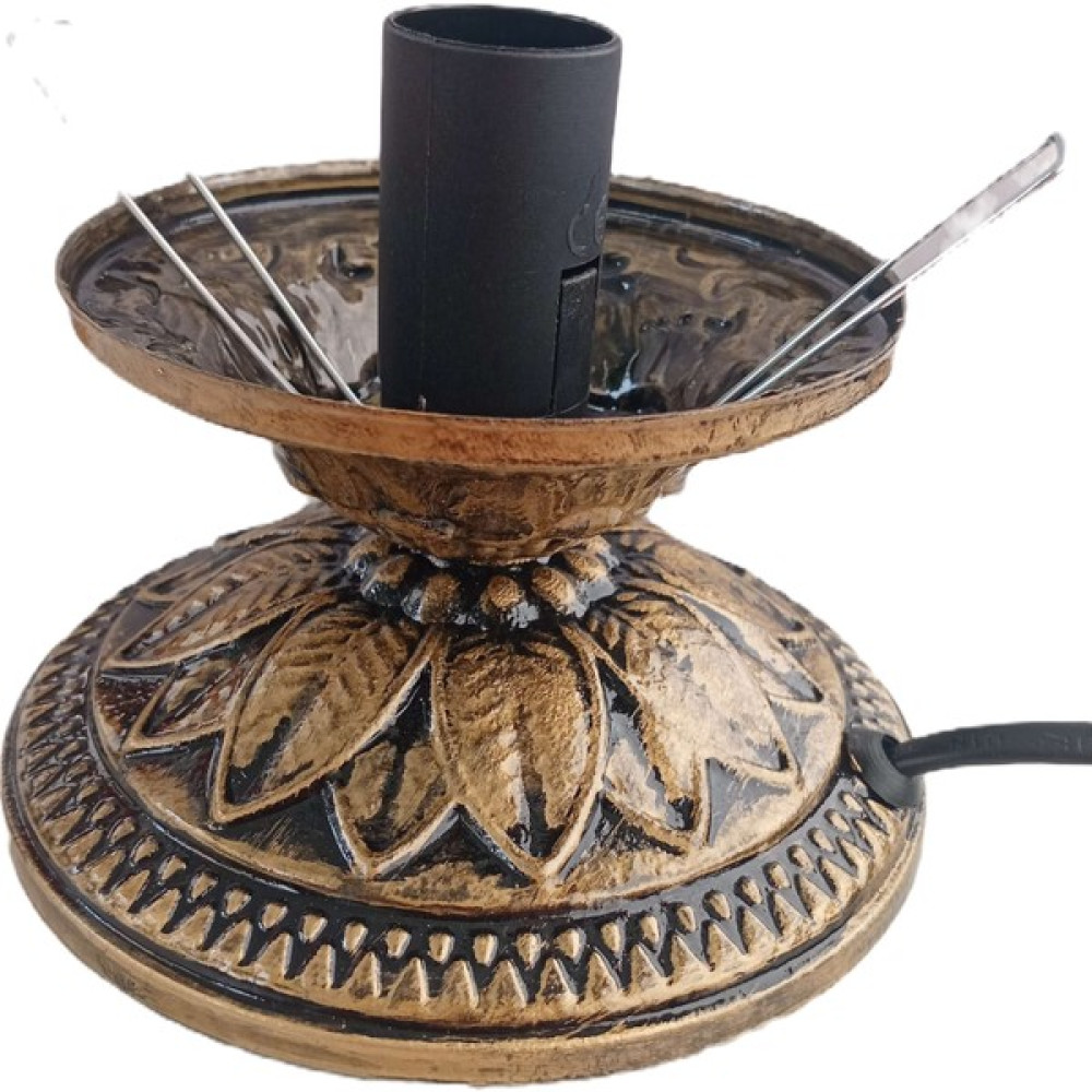Sukabu Sukabağı Metal Altlık Çiçek Modeli - Eskitme Abajur Fiyatı