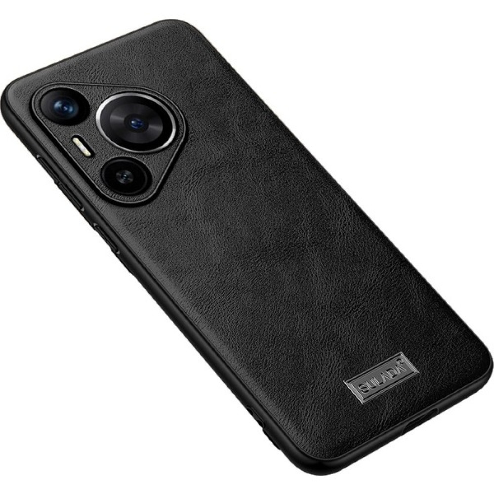 Sulada Huawei Pura 70 Için Sulada Tpu + Deri Kılıf (Yurt Dışından) - Siyah Cep Telefonu Kılıfı Fiyatı