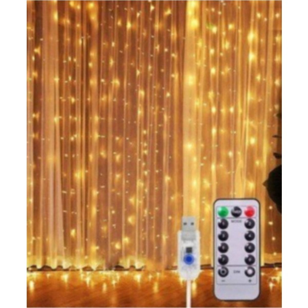Suled Kumandalı 8 Ayrı Moda Sahip 3MX3M ( 300 cm x 300 cm ) Perde Peri USB Led Aydınlatmalar Fiyatı