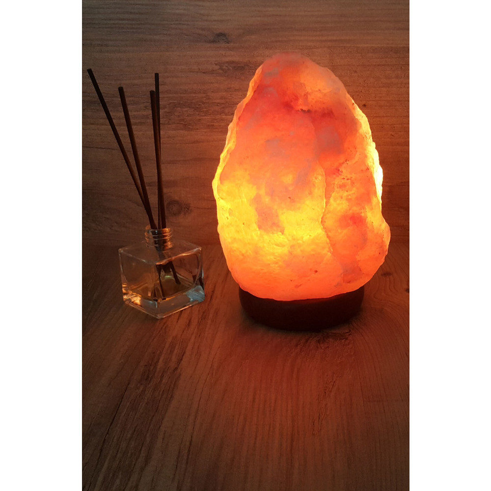 SULSALT Himalaya Tuz Lambası 3-4 Kg | Pembe Turuncu Renk Himalaya Tuz Lambası | Açma Kapama Düğmeli Masa Lambası Fiyatı