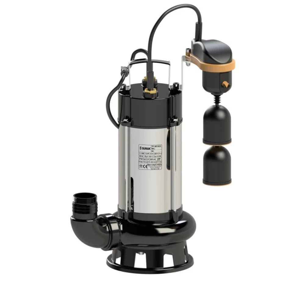 Sumak Sdf18/2-A 1.8 Hp 220V Asansor Flatorlu Foseptik Dalgic Pompa Dalgıç Pompası Fiyatı