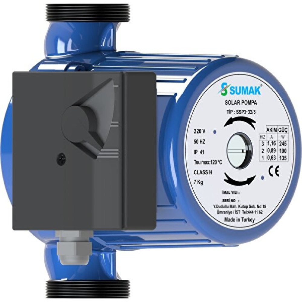 Sumak Ssp3-32/8 Sirkülasyon Pompası 8 Mss 10 M³/H Su Motoru Fiyatı