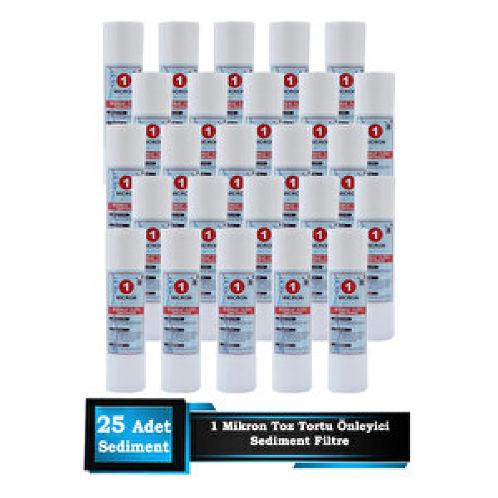 Sumarkt Açık Kasa Su Arıtma Cihazı 10 Inç 1 Mikron Sediment Spun Filtre (25 Adet) Su Arıtma Cihazı Fiyatı