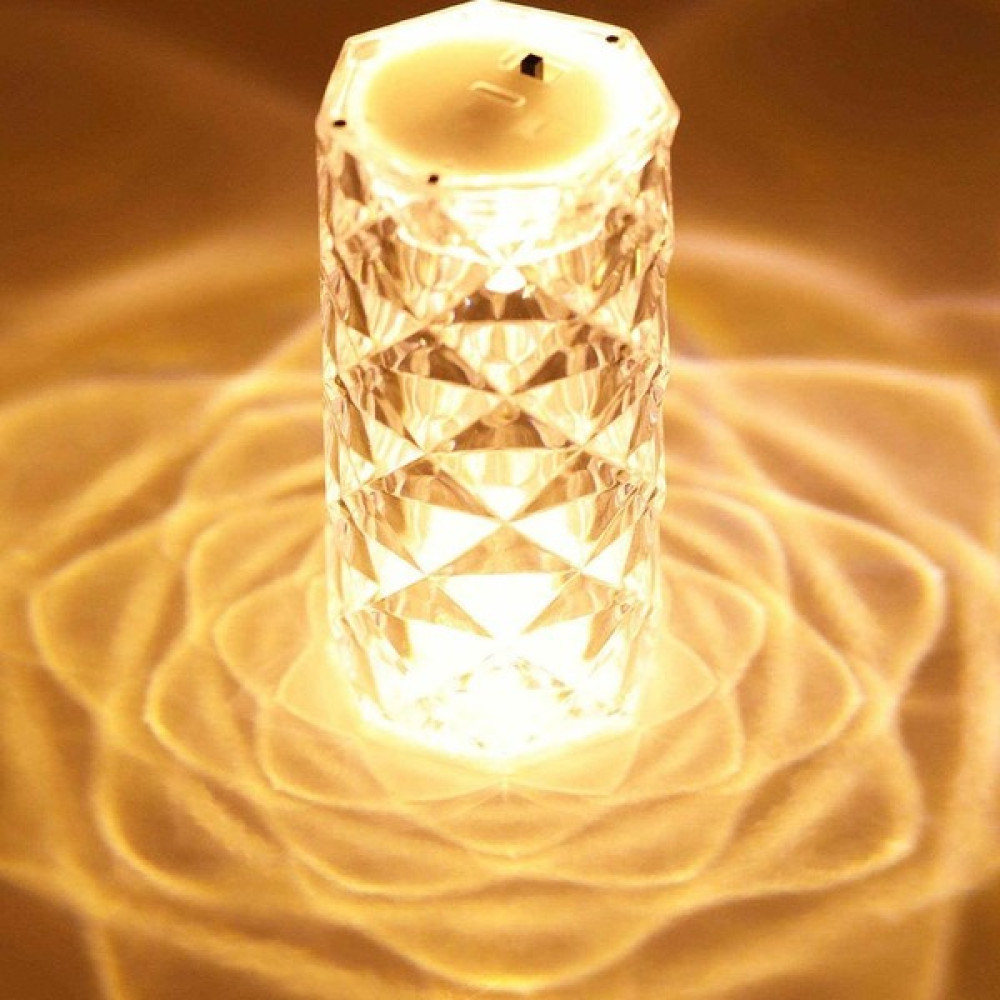 SUME Dekoratif Gül Yansımalı 4.5cm x 7.5cm Kristal Masa Lambası Gece Lambası Abajur Ev Dekor - Gün Işığı Gece Lambası Fiyatı