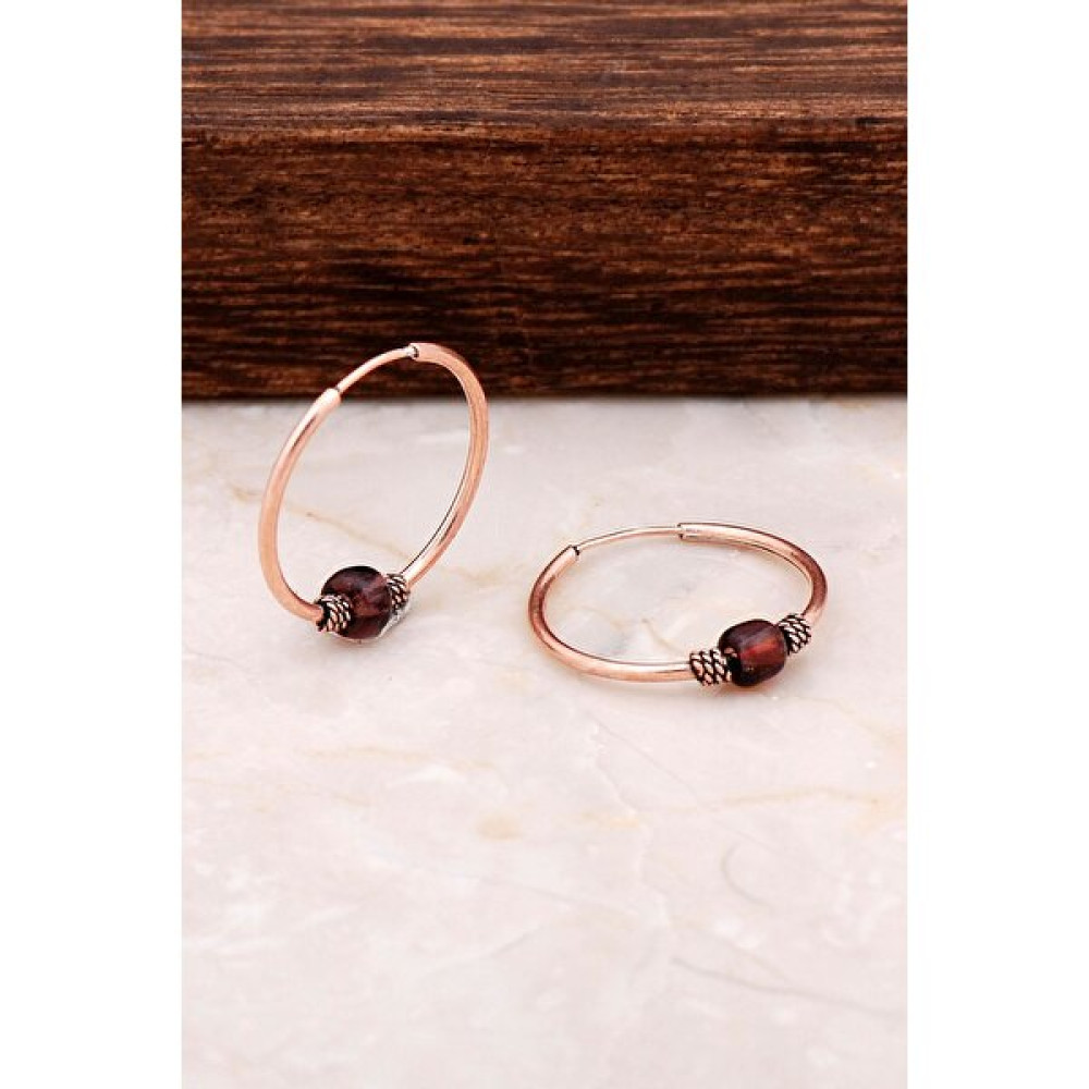 Sümer Telkari Ametist Taşlı 18 mm Rose Gümüş Halka Küpe 4764 Gümüş Küpe Fiyatı