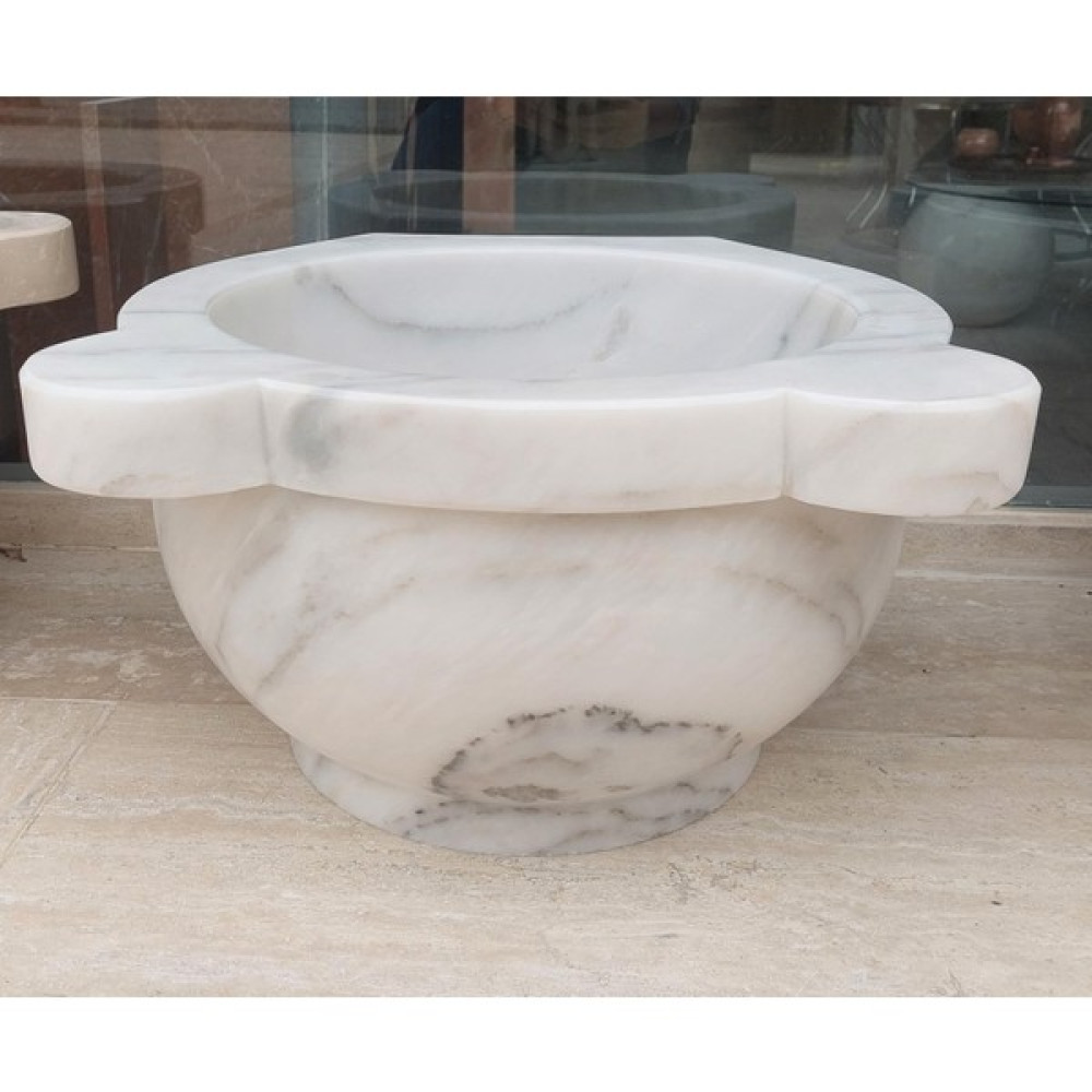 Sümeyra Marble Art Beyaz Mermer Kurna Lavabo Fiyatı