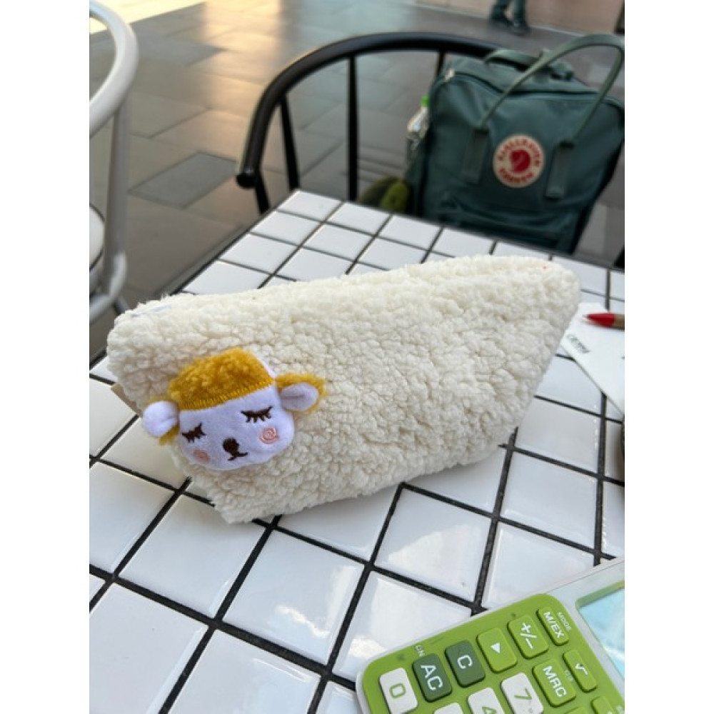 Sumicorn Design Sevimli Kuzu Peluş Yıkanabilir Fermuarlı Pötikare Astarlı Bez Kalemlik Kalem Kutusu Makyaj Çantası - Sarı Kalemlik (Kalem Kutusu) Fiyatı